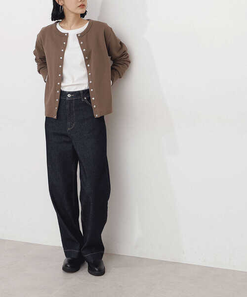 NATURAL BEAUTY BASIC（ナチュラルビューティーベーシック）の「裏毛スナップボタンカーデ/0171260982（カーディガン/ボレロ・レディース・オフホワイト/ブラウン/ブラック・MEDIUM）」の19枚目の写真