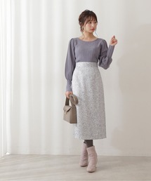 PROPORTION BODY DRESSING | ニュアンスフラワーサテンスカート / 1211220010(スカート)