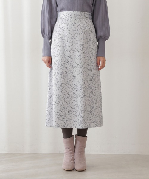PROPORTION BODY DRESSING(プロポーションボディドレッシング)の「ニュアンスフラワーサテンスカート / 1211220010(スカート・レディース・ブルー/グレー・MEDIUM/SMALL)」の12枚目の写真