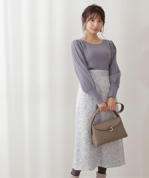 PROPORTION BODY DRESSING(プロポーションボディドレッシング)の「ニュアンスフラワーサテンスカート / 1211220010(スカート・レディース・ブルー/グレー・MEDIUM/SMALL)」の13枚目の写真