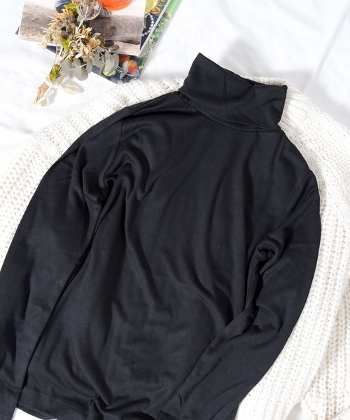 CALIFORNIA OUTFITTERS(カリフォルニア アウトフィッターズ)の「しっとりあったか。毎日使いたい、吸湿発熱タートルネックカットソー(インナーウェア/肌着・レディース・チャコールグレー/スモークピンク/グレー/ブラウン/ネイビー/ブラック・ONE SIZE)」の9枚目の写真