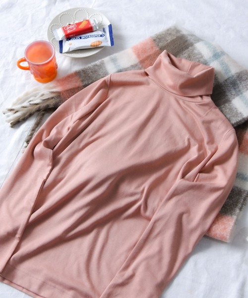 CALIFORNIA OUTFITTERS(カリフォルニア アウトフィッターズ)の「しっとりあったか。毎日使いたい、吸湿発熱タートルネックカットソー(インナーウェア/肌着・レディース・チャコールグレー/スモークピンク/グレー/ブラウン/ネイビー/ブラック・ONE SIZE)」の12枚目の写真