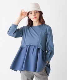 OPAQUE.CLIP | シルケットコットン　フハク切替カットソー【WEB限定カラー・サイズ】(Tシャツ/カットソー)