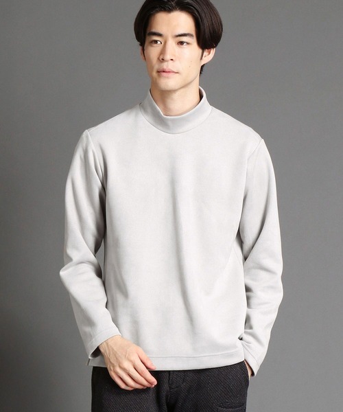 NICOLE CLUB FOR MEN（ニコルクラブフォーメン）の「【21年モデル】スウェードモックネック（その他トップス・メンズ・グレー系その他/シルバーグレー/ホワイト/ブラック・X-LARGE/MEDIUM/LARGE）」の3枚目の写真