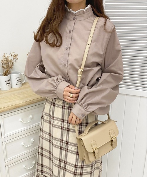 apres jour(アプレジュール)の「フリルネック袖ボリュームブラウス【ZOZOTOWN限定アイテム】(シャツ/ブラウス・レディース・ラベンダー/アイボリー/モカ・X-LARGE/フリー)」の21枚目の写真