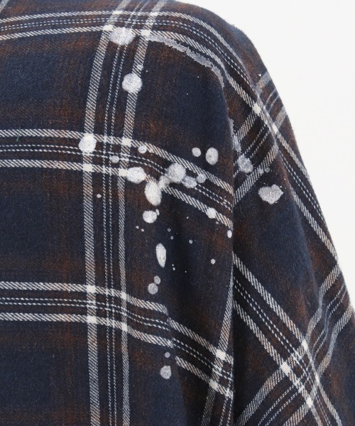 GLIMCLAP(グリムクラップ)の「mj8235-viyella material plaid gown-ish shirtcoat シャツコート(その他アウター・メンズ・イエロー/ホワイト/レッド/ブラック・M/S/L)」の21枚目の写真