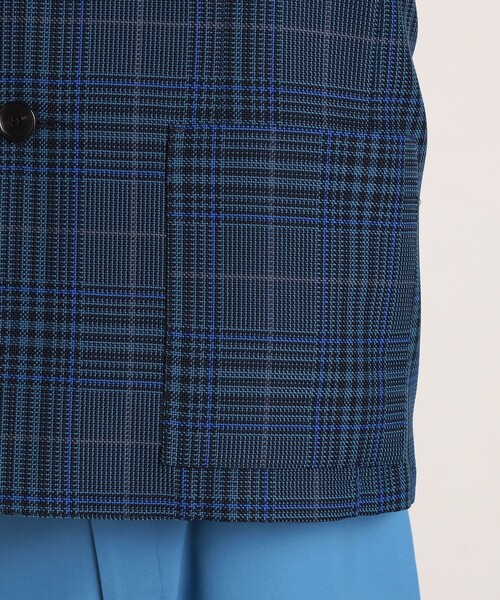 新品CABaNキャバンコットンカシミアチェックジャケット caban（キャバン）の「□コットンカシミヤ ギンガムチェックジャカード