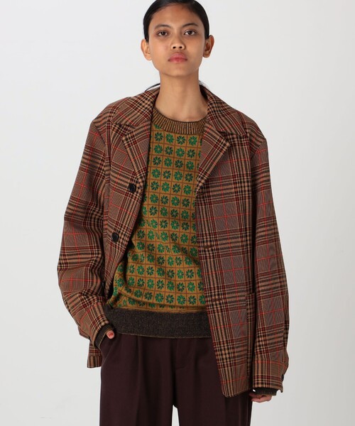 新品CABaNキャバンコットンカシミアチェックジャケット CABaN / キャバン | コットンコーデュロイ ファンシーツイード