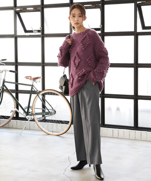 Andemiu（アンデミュウ）の「マルチストライプパンツ239364（スラックス・レディース・ベージュ/ネイビー/グレー・SMALL/MEDIUM）」の8枚目の写真