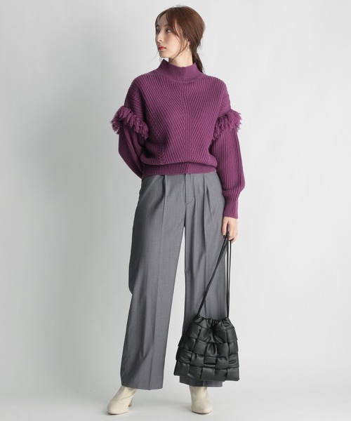 Andemiu（アンデミュウ）の「マルチストライプパンツ239364（スラックス・レディース・ベージュ/ネイビー/グレー・SMALL/MEDIUM）」の12枚目の写真