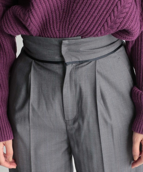 Andemiu（アンデミュウ）の「マルチストライプパンツ239364（スラックス・レディース・ベージュ/ネイビー/グレー・SMALL/MEDIUM）」の18枚目の写真