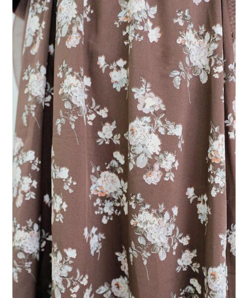 Areeam（アリーム）の「おしとやかな花柄プリーツスカート（スカート・レディース・ブラウン/ブラック・FREE）」の9枚目の写真
