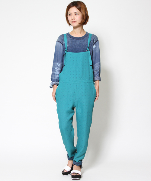 AMERICAN RAG CIE（アメリカンラグシー）の「ドットジャカードサロペット（サロペット/オーバーオール・レディース・ブラック系その他/グリーン系その他・FREE）」の19枚目の写真