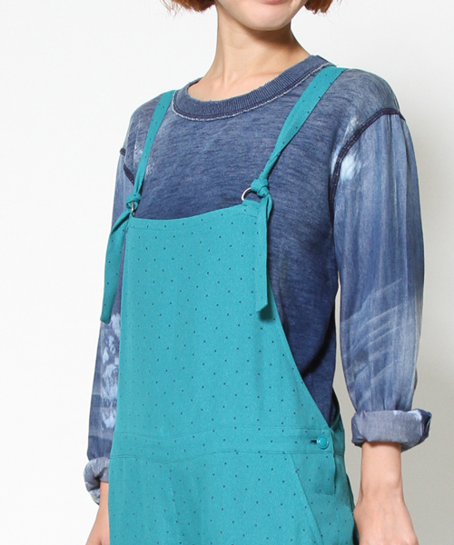 AMERICAN RAG CIE（アメリカンラグシー）の「ドットジャカードサロペット（サロペット/オーバーオール・レディース・ブラック系その他/グリーン系その他・FREE）」の20枚目の写真