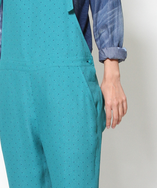 AMERICAN RAG CIE（アメリカンラグシー）の「ドットジャカードサロペット（サロペット/オーバーオール・レディース・ブラック系その他/グリーン系その他・FREE）」の11枚目の写真