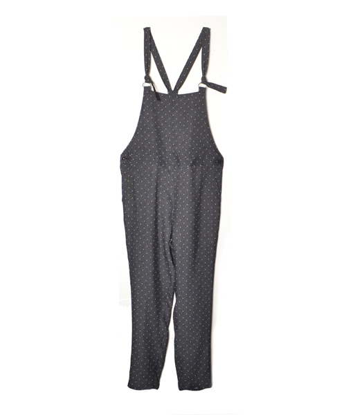 AMERICAN RAG CIE（アメリカンラグシー）の「ドットジャカードサロペット（サロペット/オーバーオール・レディース・ブラック系その他/グリーン系その他・FREE）」の5枚目の写真