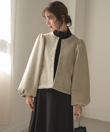 rectangle | メルトンボリュームスリーブジャケット(ノーカラージャケット)