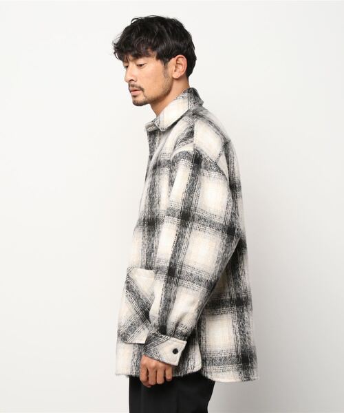 LUSOR（ルーソル）の「LUSOR（ルーソル）BIG CHECK SH ビッグチェックシャツ（シャツ/ブラウス・メンズ・ブラック/オレンジ/グリーン/ネイビー・FREE）」の6枚目の写真