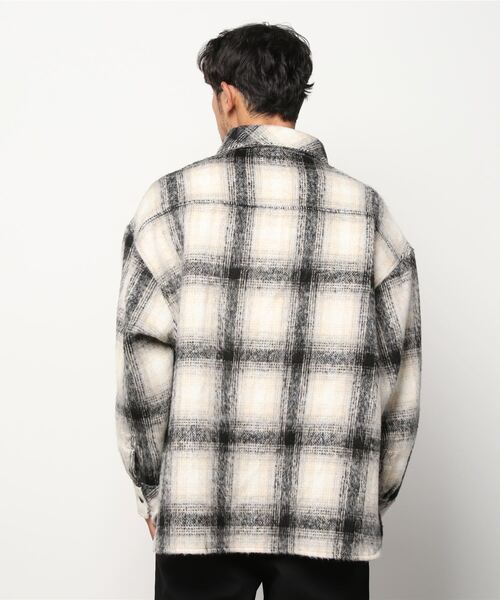 LUSOR（ルーソル）の「LUSOR（ルーソル）BIG CHECK SH ビッグチェックシャツ（シャツ/ブラウス・メンズ・ブラック/オレンジ/グリーン/ネイビー・FREE）」の5枚目の写真