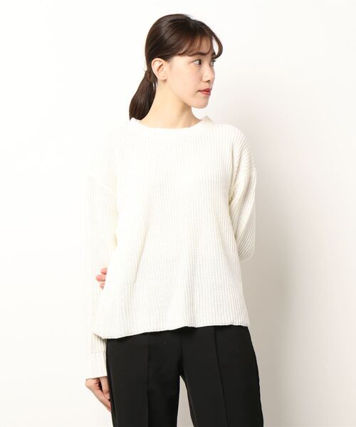 made in KOFU ミドルゲージ和紙ニットPO STATE OF MIND（ステートオブマインド）｜layered knit po