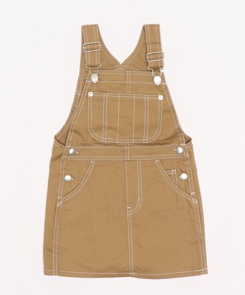 X-girl Stages（エックスガールステージス）の「ジャンバースカート（ジャンパースカート・キッズ・ベージュ/ネイビー・110cm/100cm/90cm/120cm/130cm/140cm）」の7枚目の写真