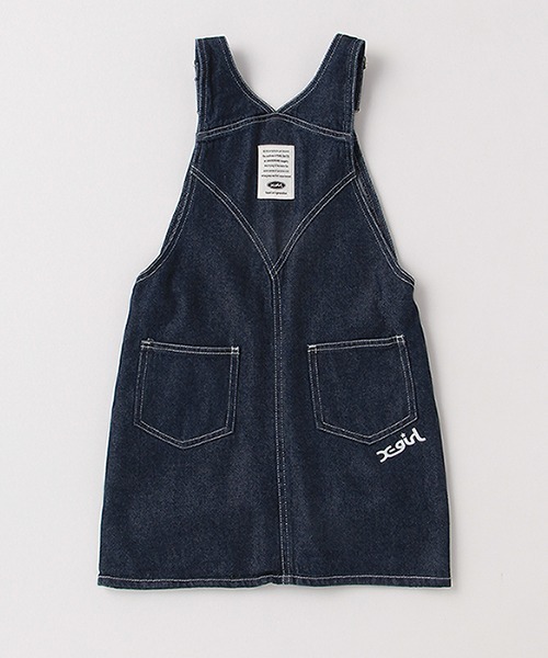 X-girl Stages（エックスガールステージス）の「ジャンバースカート（ジャンパースカート・キッズ・ベージュ/ネイビー・110cm/100cm/90cm/120cm/130cm/140cm）」の9枚目の写真