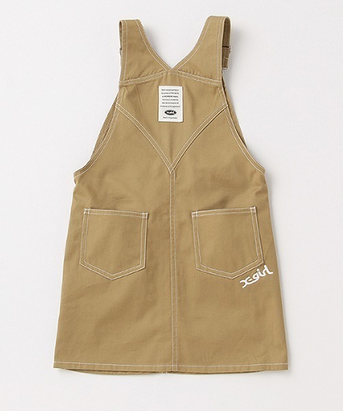 X-girl Stages（エックスガールステージス）の「ジャンバースカート（ジャンパースカート・キッズ・ベージュ/ネイビー・110cm/100cm/90cm/120cm/130cm/140cm）」の10枚目の写真