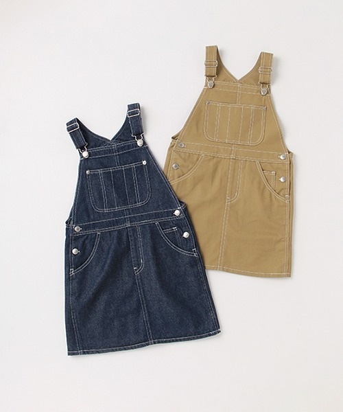 X-girl Stages（エックスガールステージス）の「ジャンバースカート（ジャンパースカート・キッズ・ベージュ/ネイビー・110cm/100cm/90cm/120cm/130cm/140cm）」の18枚目の写真