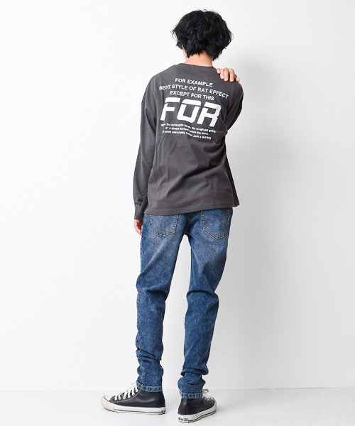 RAT EFFECT（ラットエフェクト）の「デニムケミカル加工スリムストレートパンツ（デニムパンツ・キッズ・ブルー/ネイビー・150/160/120/130/140）」の4枚目の写真