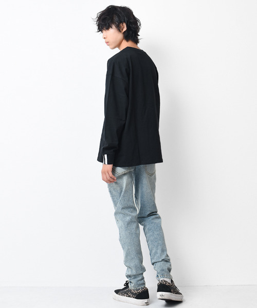 RAT EFFECT（ラットエフェクト）の「デニムケミカル加工スリムストレートパンツ（デニムパンツ・キッズ・ブルー/ネイビー・150/160/120/130/140）」の6枚目の写真