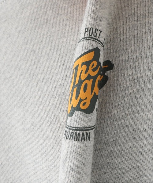 B.C STOCK(ベーセーストック)の「WC*SEPS Dugout P/O(スウェット・メンズ・ライトグレー/グリーン・MEDIUM/LARGE)」の5枚目の写真