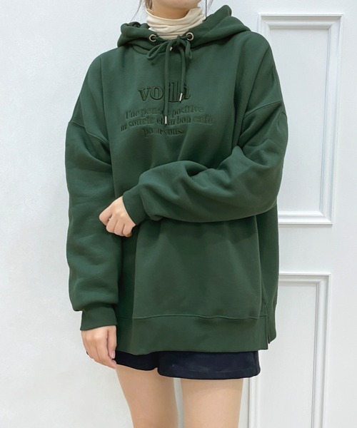 apres jour(アプレジュール)の「ロゴ刺繍フーディー【ZOZOTOWN限定アイテム】(パーカー・レディース・ダークグリーン/ナチュラル/アイボリー・フリー/X-LARGE)」の20枚目の写真