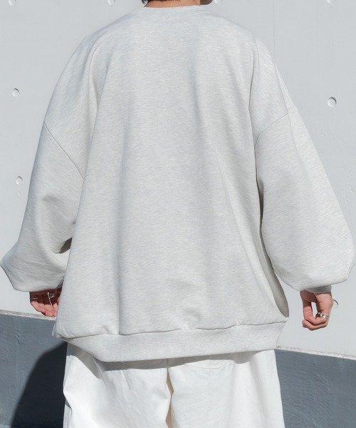 Perushu(ペルーシュ)の「ベースボールプリントスウェット(スウェット・メンズ・ネイビー/アイボリー/マスタード・MEDIUM/LARGE)」の8枚目の写真