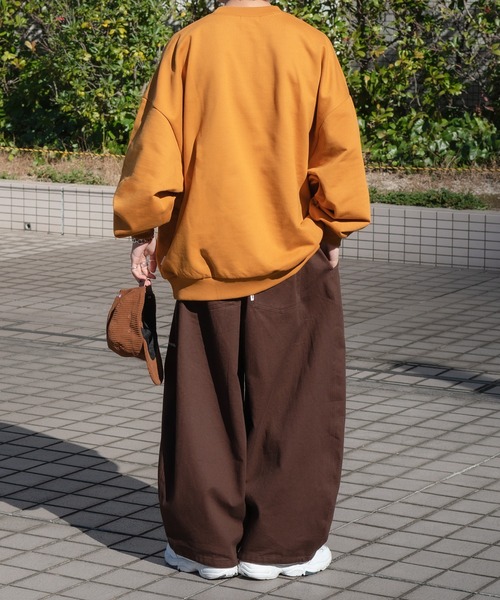 Perushu(ペルーシュ)の「ベースボールプリントスウェット(スウェット・メンズ・ネイビー/アイボリー/マスタード・MEDIUM/LARGE)」の12枚目の写真