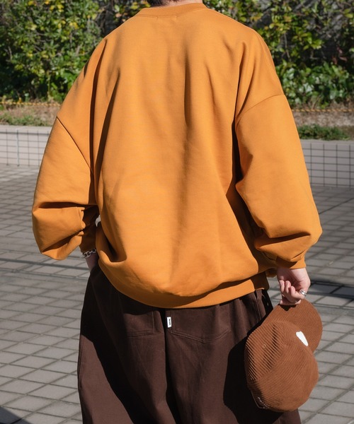 Perushu(ペルーシュ)の「ベースボールプリントスウェット(スウェット・メンズ・ネイビー/アイボリー/マスタード・MEDIUM/LARGE)」の13枚目の写真