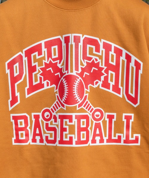 Perushu(ペルーシュ)の「ベースボールプリントスウェット(スウェット・メンズ・ネイビー/アイボリー/マスタード・MEDIUM/LARGE)」の14枚目の写真