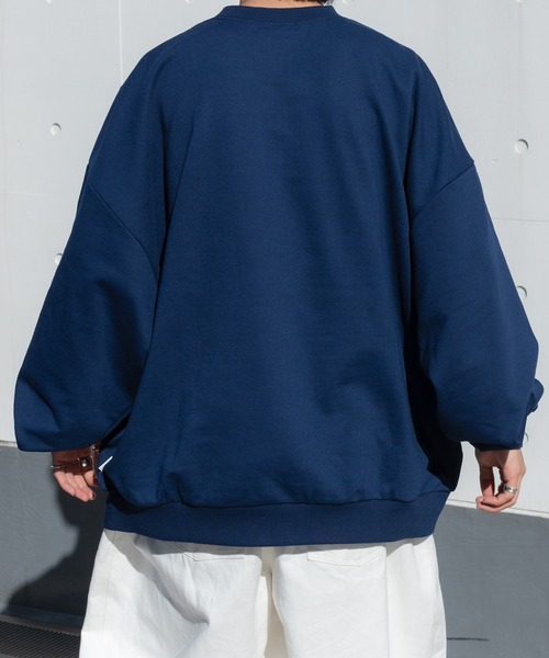 Perushu(ペルーシュ)の「ベースボールプリントスウェット(スウェット・メンズ・ネイビー/アイボリー/マスタード・MEDIUM/LARGE)」の21枚目の写真