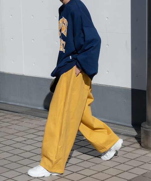 Perushu(ペルーシュ)の「ベースボールプリントスウェット(スウェット・メンズ・ネイビー/アイボリー/マスタード・MEDIUM/LARGE)」の18枚目の写真