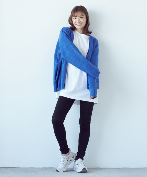 VIBGYOR（ヴィブジョー）の「VIBGYOR Select/モヘアタッチＶ/NBIGカーデ(BL)（カーディガン/ボレロ・レディース・ブラック/レッド/グリーン/マスタード/ライトグレー/エメラルド/ブルー・LARGE/MEDIUM）」の21枚目の写真