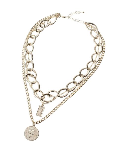 EVRIS(エヴリス)の「オーバーラップコインチェーンネックレス(ネックレス・レディース・シルバー/ゴールド・FREE)」の12枚目の写真