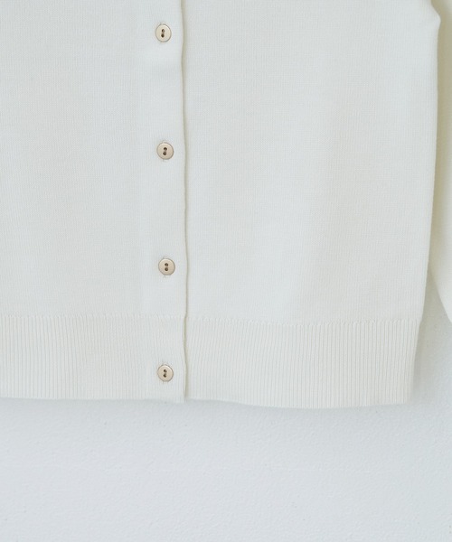 ROPE' PICNIC(ロペピクニック)の「【KIDS】リンクコーデ/天竺クルーネックニットカーディガン(カーディガン/ボレロ・キッズ・オフホワイト/オレンジ系その他/イエロー・110/120/130/140/150)」の7枚目の写真