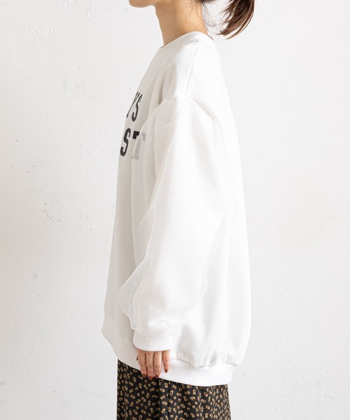 prose verse(プロズヴェール)の「袖オーガンジー裏起毛ロゴスウェット(Tシャツ/カットソー・レディース・ネイビー/オフホワイト・MEDIUM)」の15枚目の写真