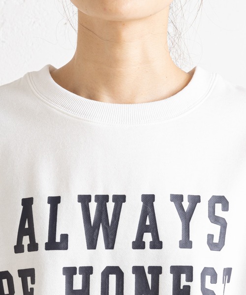 prose verse(プロズヴェール)の「袖オーガンジー裏起毛ロゴスウェット(Tシャツ/カットソー・レディース・ネイビー/オフホワイト・MEDIUM)」の17枚目の写真