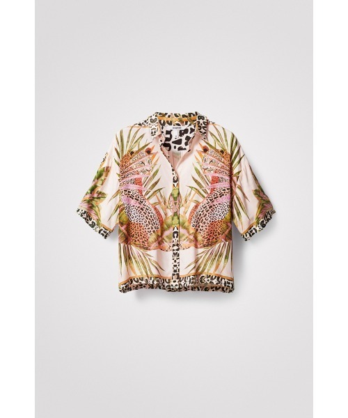 Desigual(デシグアル)の「レオパード シャツ(シャツ/ブラウス・レディース・オレンジ・M/XL/S/XS/L)」の5枚目の写真