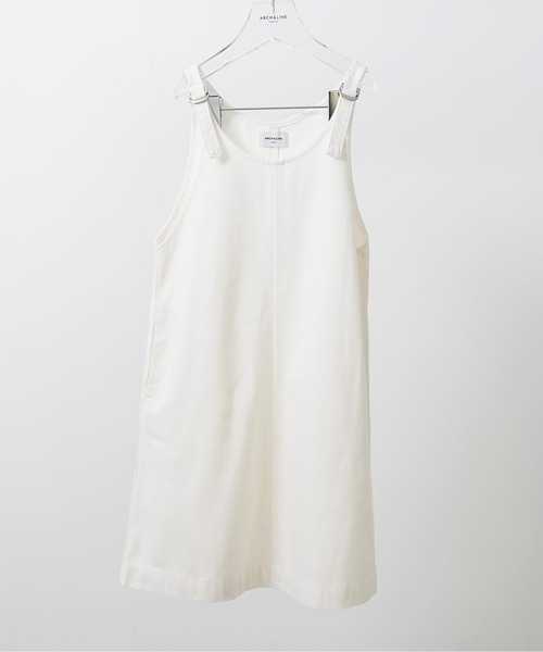 ARCH & LINE(アーチアンドライン)の「オーガニックコットン デニム ジャンパースカート OG G/D JUMPER SKIRT(ジャンパースカート・キッズ・スミクロ/ミント/ホワイト・XL/L/S/M)」の10枚目の写真
