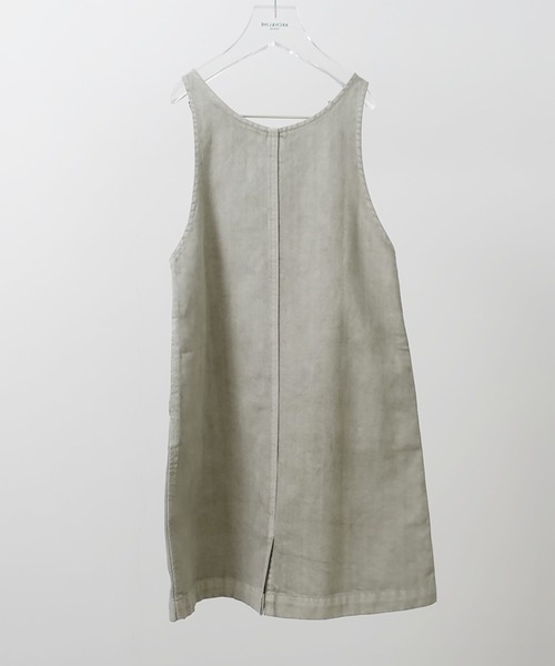 ARCH & LINE(アーチアンドライン)の「オーガニックコットン デニム ジャンパースカート OG G/D JUMPER SKIRT(ジャンパースカート・キッズ・スミクロ/ミント/ホワイト・XL/L/S/M)」の12枚目の写真