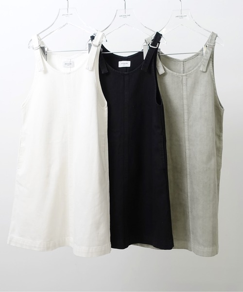 ARCH & LINE(アーチアンドライン)の「オーガニックコットン デニム ジャンパースカート OG G/D JUMPER SKIRT(ジャンパースカート・キッズ・スミクロ/ミント/ホワイト・XL/L/S/M)」の17枚目の写真