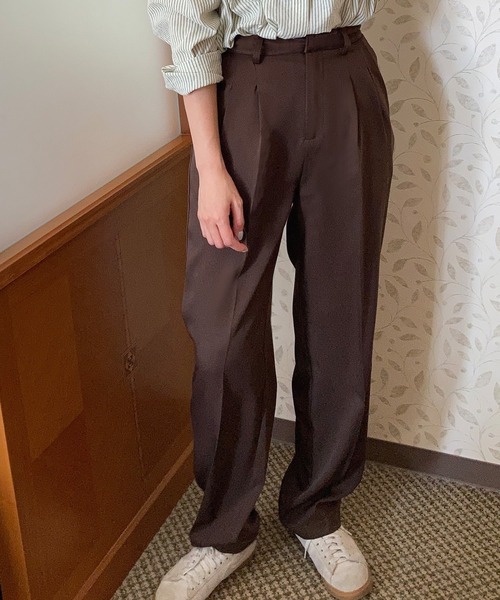 LAUIR（ラウアー）の「センタープレスタックスラックス（スラックス・レディース・ブラック/ベージュ/グリーン系その他/ブルー/ピンク/イエロー/ブラウン/モカ/グレー/キャメル・MEDIUM/LARGE/X-LARGE）」の4枚目の写真