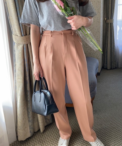 LAUIR（ラウアー）の「センタープレスタックスラックス（スラックス・レディース・ブラック/ベージュ/グリーン系その他/ブルー/ピンク/イエロー/ブラウン/モカ/グレー/キャメル・MEDIUM/LARGE/X-LARGE）」の10枚目の写真