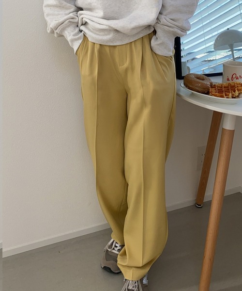 LAUIR（ラウアー）の「センタープレスタックスラックス（スラックス・レディース・ブラック/ベージュ/グリーン系その他/ブルー/ピンク/イエロー/ブラウン/モカ/グレー/キャメル・MEDIUM/LARGE/X-LARGE）」の8枚目の写真